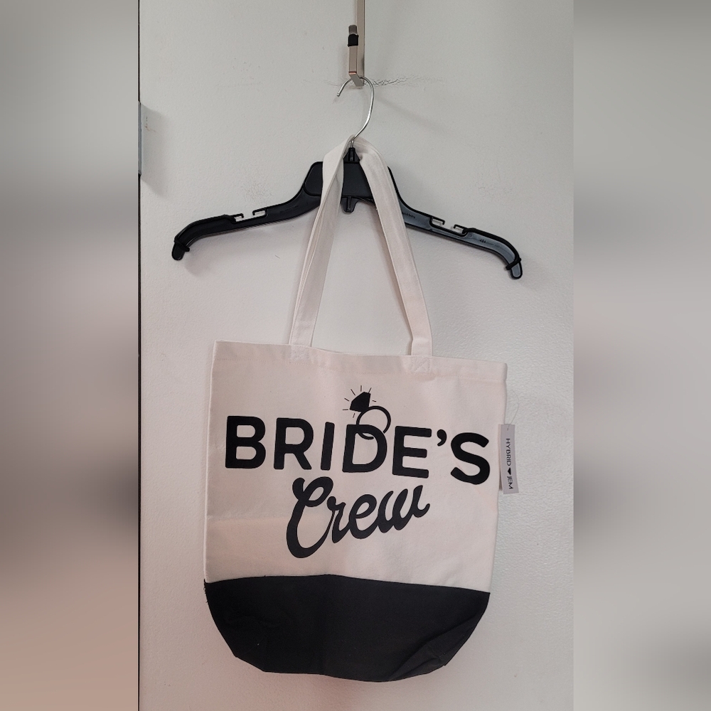 Bride's Crew Tote Bag - Black and White